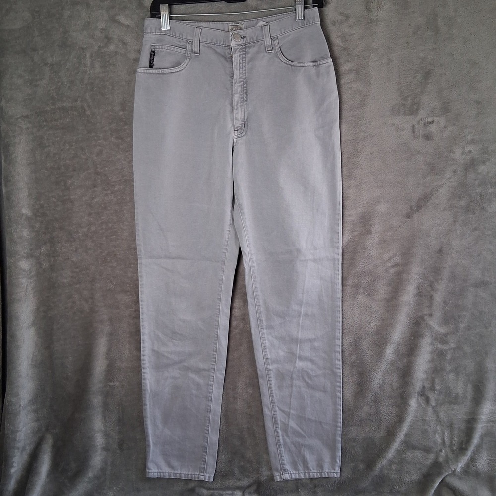 Armani Jeans Grey Mom Jeans High Rise Straight Leg Made in Italy Size 30/26